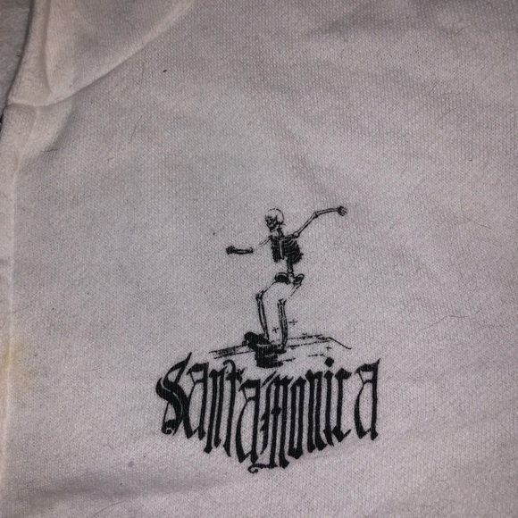 John Galt cropped white zip-up - Picture 3 of 5